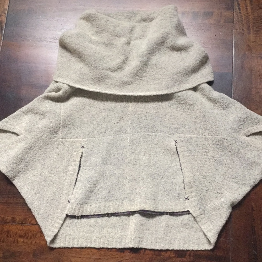 Sparrow for Anthropologie Cowl Neck Poncho Sweater